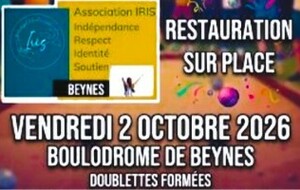 Concours 02 octobre 2026 Doublette formées ouvert à tous